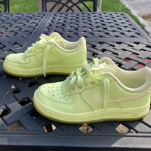Custom Neon Nike Air Force 1 sneakers